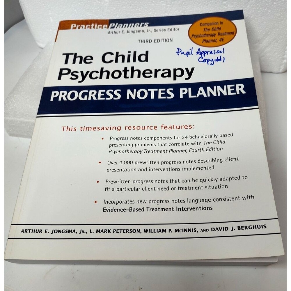 The Child Psychotherapy Progress Notes Planner (PracticePlanners) Third Edition